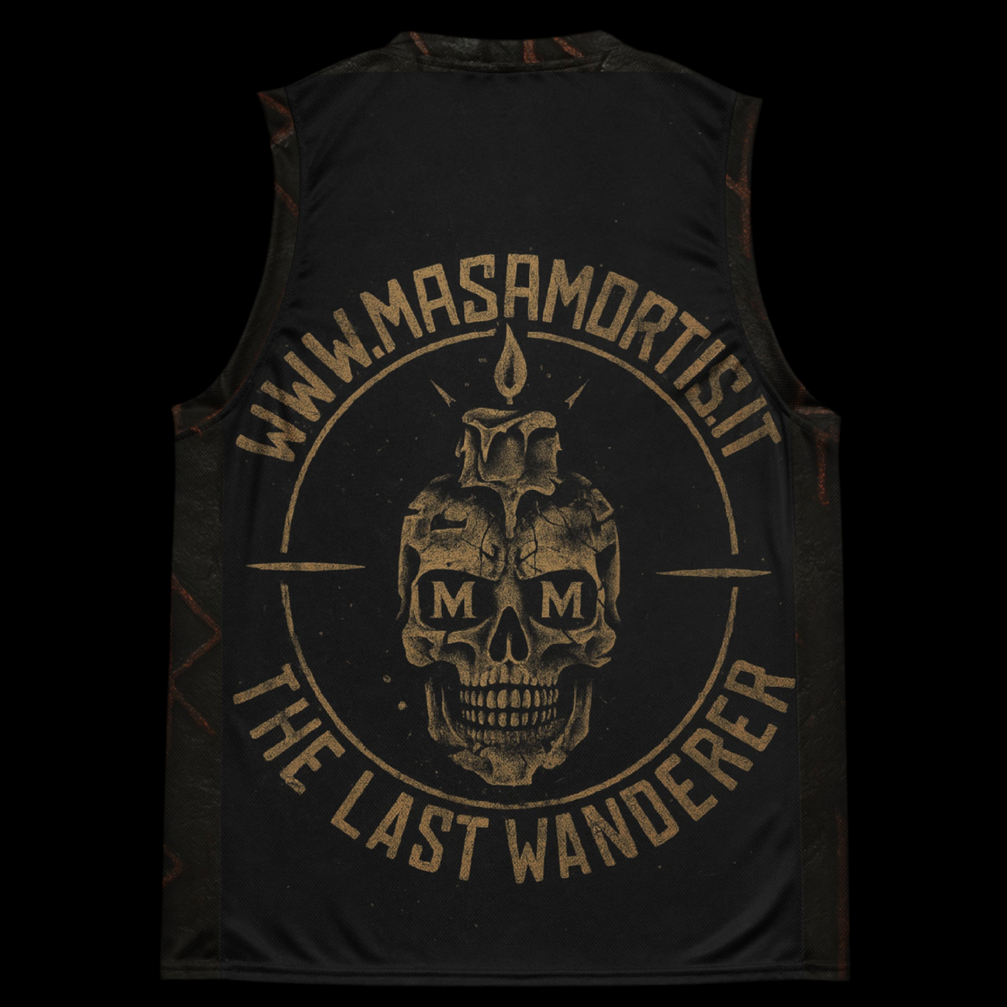 Maglietta da basket unisex riciclata. Un canestro apocalittico