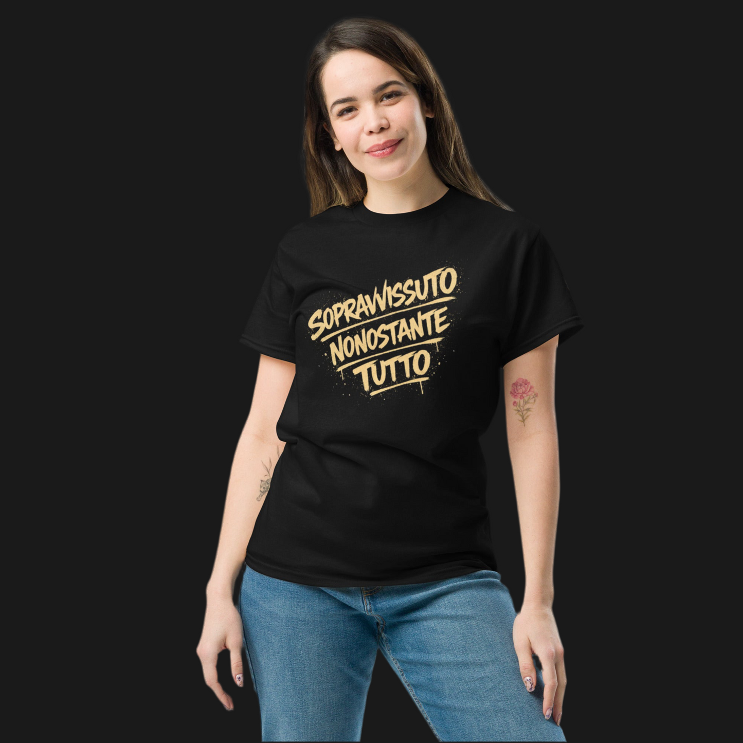 T-shirt sopravvissuto nonostante tutto