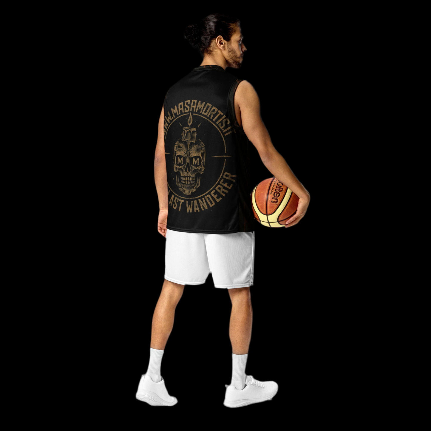 Maglietta da basket unisex riciclata. Un canestro apocalittico