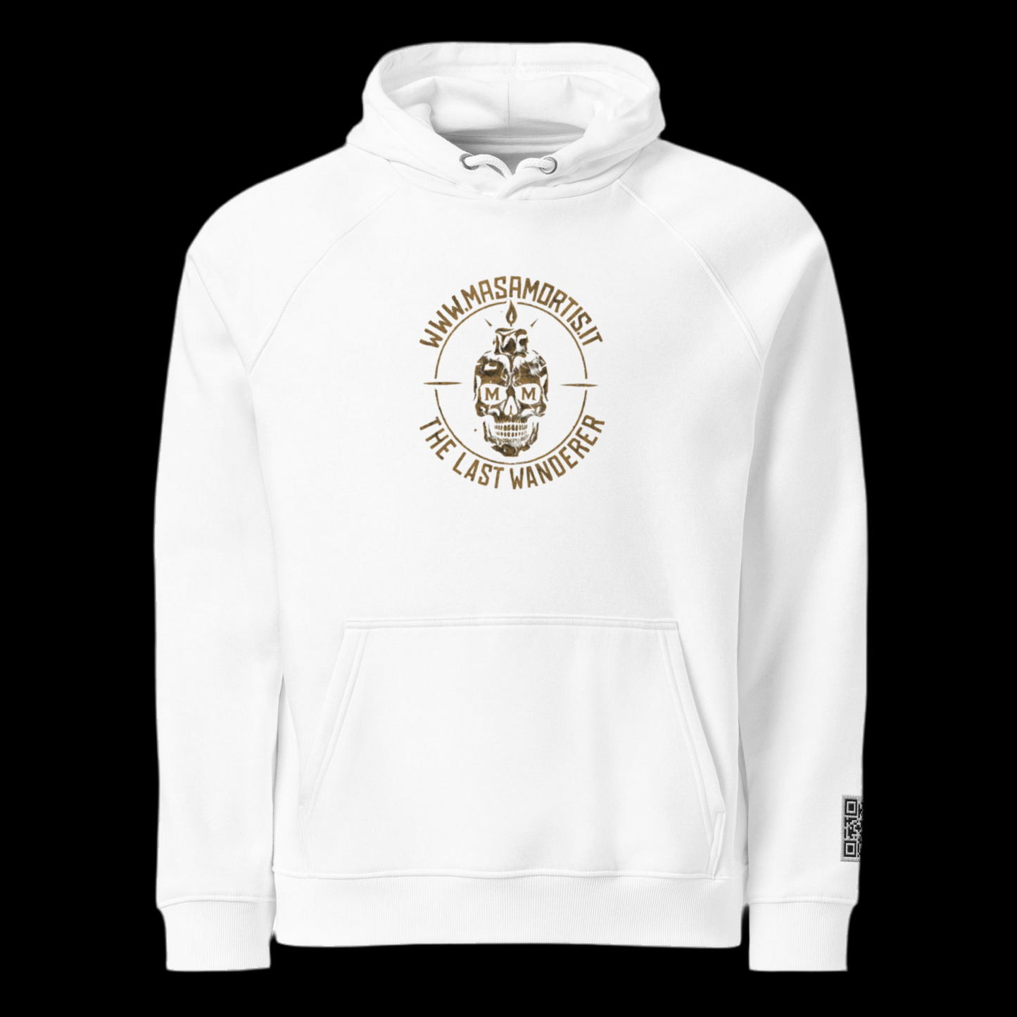 Felpa raglan ecologica con cappuccio unisex