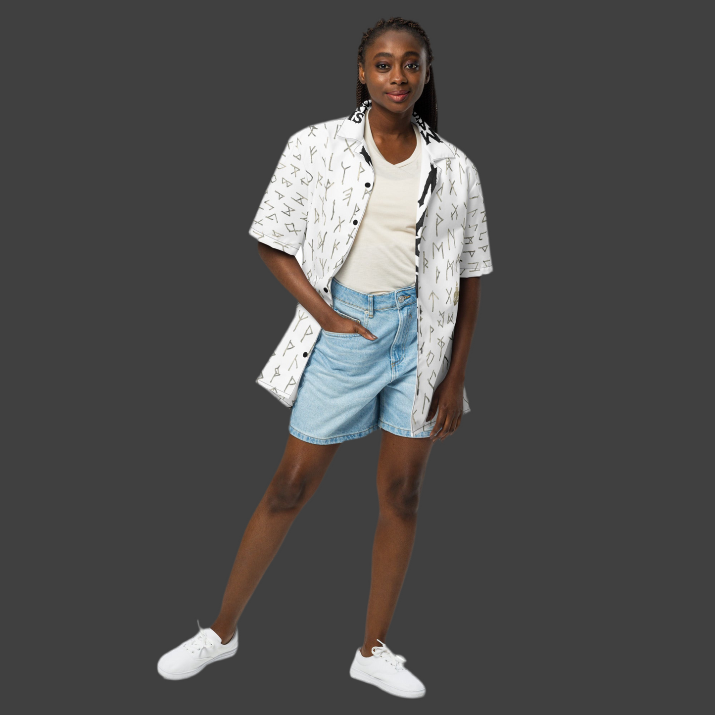 Camicia unisex rune per la sopravvivenza