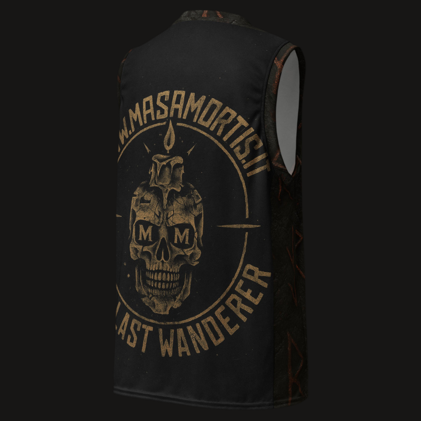 Maglietta da basket unisex riciclata. Un canestro apocalittico