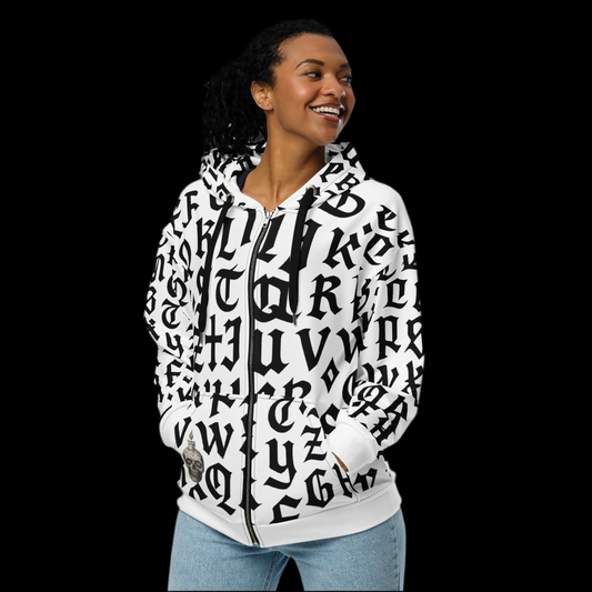 Felpa con cappuccio con zip unisex