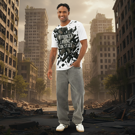 T-shirt girocollo in cotone da uomo