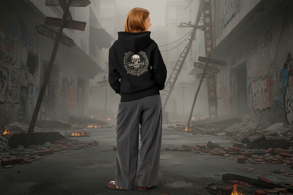 Felpa streetwear urban. MasaMortis , la fine con stile
